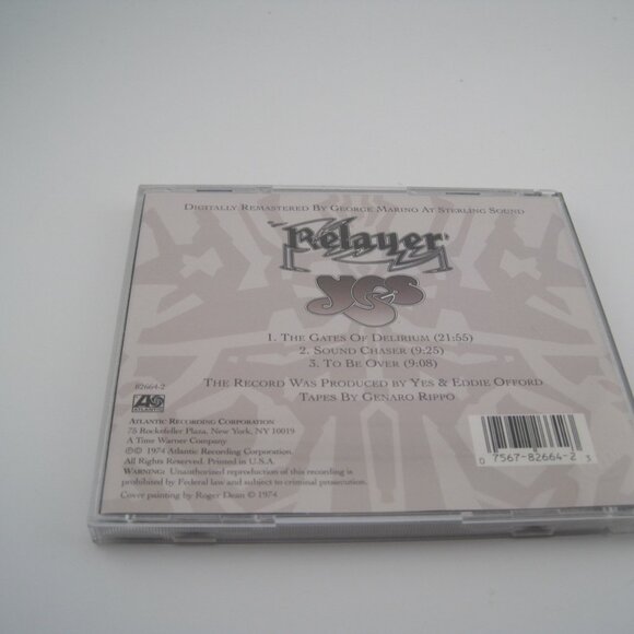 Yes : Relayer (CD) (Atlantic) (1974) (Digitally Remastered by George Marino) - Picture 3 of 4